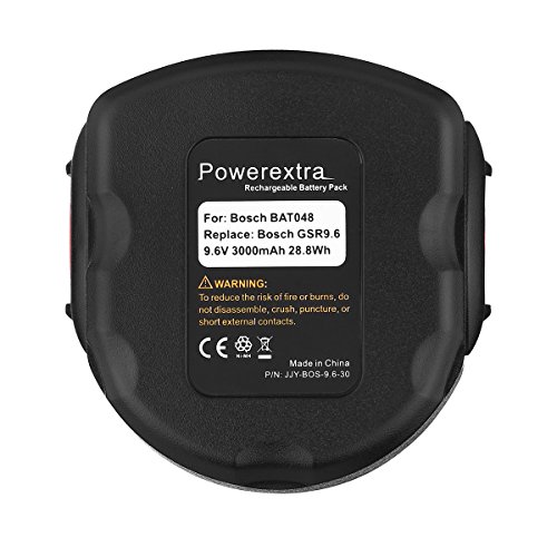 Powerextra 9,6V 3,0Ah Ersatzakku für Bosch 2607335272 2607335461 PSR960 GSR9.6 - 6