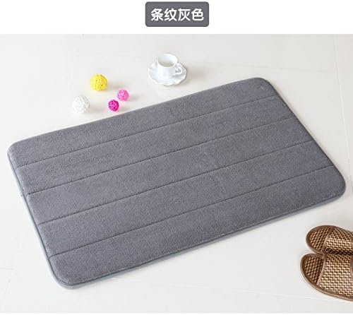 BLZZR*Toilet floor mat u-shaped mats two kits toilet floor mat foot bath toiletry kit , 40*60+ rectangular mats , WC streaks Gray