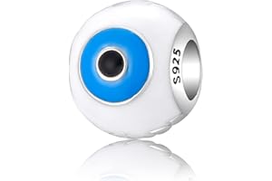 Magic Charms Evil Eye Hamsa Hand Charms 925 STERLING Silver Evil Eye Fatima Perle pentif charme para mujer Europe Snake Splake Splake Bracelet Charms éblouissant, R-Hamsa Hand