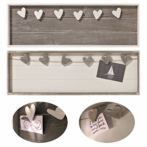 LS Design Wand Kartenhalter Fotovorhang Fotohalter Fotowand Shabby Vintage Herz