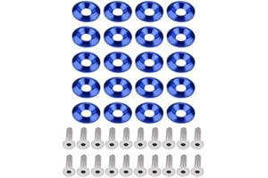 ‎KEENSO Keenso 20 Pcs Aluminium Stoßfänger Unterlegscheibe Stoßfänger Unterlegscheibe Bolt Motor Bay Dress Up Kit