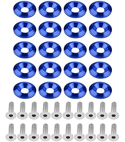 Akozon Car Aluminium Alloy Bumper WasherBolt Engine Bay Dress