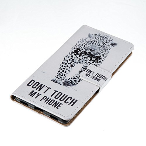 SKYXD Huawei P8 Hülle Leder Leopard Muster Folio Klappbar Handy Tasche Schutzhülle [Magnet / Brieftasche Kartenfach / Standfunktion] Klapphülle mit [Handyanhänger + Eingabestift] Zubehör Set für Huawei P8 Case Bookstyle Flip Leather Cover With [Stylus and Dust Plug] - 5