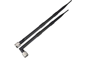 YILIANDUO Antena de Refuerzo de señal Celular 4G 9dB LTE Antena de látigo omnidireccional para Interiores 698-960Mhz / 1700-2700Mhz Antena 3G 4G LTE con Conector N Macho Paquete de 2