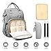 Produktbild FUNTOK Wickeltasche Wickelrucksack, Mama Rucksack Babytasche Multifunktional Wasserdicht Reise Rucksack mit isolierten Tasche Wickelunterlage für Mama Papa