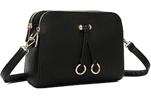 ELIOX Borsa a Tracolla Donna Piccola con 3 Scomparti Capienti - Borsa Mano PU Pelle Sintetica - Borsetta Moda Borse Spalla- Crossbody Bag