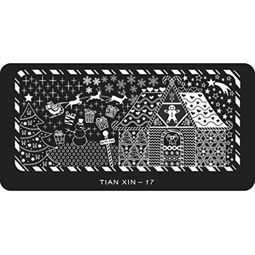 Kolylong Butterfly/Floral/Winter/Lips Heart/Lovers Nail Art Sticker Stamping Plates DIY Decoration tools (E)