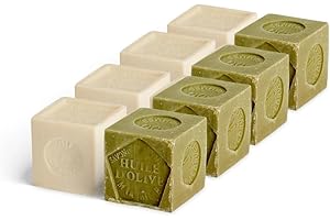 La Corvette, Cubes de Savon de Marseille OLIVE et EXTRA PUR – Lot 8x300g – Sans emballage - Véritable Savon de Marseille cuit au chaudron