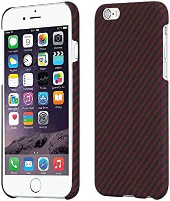 iphone6/6S case,kevlar materials,Premium Aramid (Bullet Proof Material) Luxury Case Compatible for iPhone 6S case (4.7 inches)，originaly made in Leapcover (black-red)