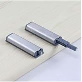 Metal Dolap Kapak İticisi, Mıknatıslı Bas A&ccedil; Mekanizması, Metal, 75 mm x 42 mm (1, Metalik)