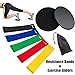 Produktbild Fitness-Band Set und Core Sliders– Rantizon Fitnessbänder 5 Set und Core Sliders, Flexibilität und Kompakt und Leicht, für Yoga, Pilates, Crossfit Oder Physiotherapie, Geeignet für Männer & Frauen