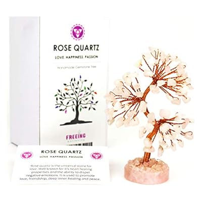 Crystal Tree Healing New Age Reiki Chakra Feng Shui Gemstone Rose Quartz 10cm