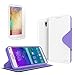 Price comparison product image Galaxy Note 4 Case, Cellto PU Leather Wallet Cover Stand and Reversible Magnetic Flap [Lifetime Warranty] Flip Cover for Samsung Galaxy Note 4 - White/Purple