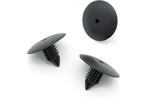 VVO Fasteners- Black Plastic Rear Wheel Arch Lining & Mudguard Clips for Renault Megane, Scenic, (Pack of 10)