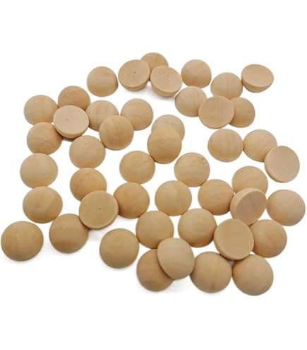 Pracht Houten ballen met Gezicht 25 mm (3 stuks) - Handwerk Hobbyzaak