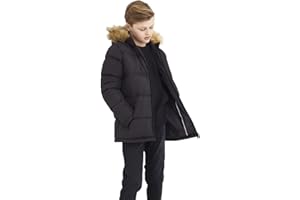 Brave Soul Trailblazer Boys Hooded Parka Jacket Lightweight Warm Coat
