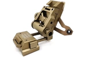 HANSTRONG GEAR H World EU Tactical Airsoft L2 G05 Dreiloch-Faltbare CNC-Aluminium-Nachtsichthalterung und -Abdeckung NVG für PVS 15 18 Mich Fast Helmet