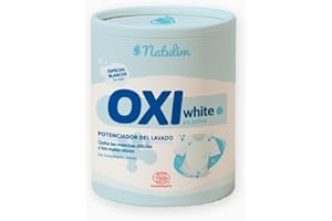 Natulim Oxi White - Polvo Blanqueador ECO - Potenciador de Lavado Sin Lejia - Quitamanchas Ropa Blanca - Respetuoso con el Medio Ambiente - 500gr