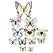 Price comparison product image TAOtTAO 12 Pcs 3D Multicolor Butterfly Sticker Art Wall Decal Mural Home Decoration (C)