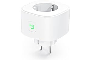 Meross Presa Smart WiFi 16A, Presa WiFi Monitoraggio Consumi, Controllo Vocale e Timer, Compatibile con Alexa, Google Home e SmartThings, Type F, 3840W, 2,4GHz
