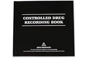 VSAFETY V Safety Controlled Drugs Book – Hardback Controlled Drug Recording Book, GDPR Compliant – 194 Page Durable Record Book for Clinics, Care Homes, First Aid Rooms & Workplace Use