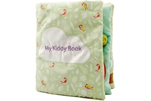 MY KIDDY BOOK - LIVRE D’ÉVEIL EN TISSUS MONTESSORI POUR ENFANTS DE 0-2 ANS - 6 pages d'activités stimulant votre bébé.