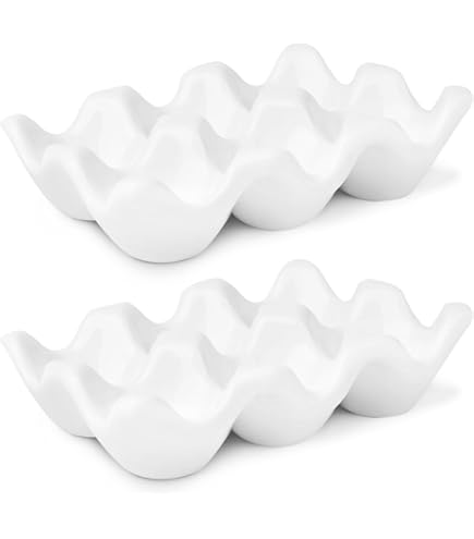 Dizada Set Di 2 Cestini Per Frutti Di Bosco In Ceramica Con Coperchio – Scolapasta Da Cucina 12,7 Cm Per Fragole, Uva, Ciliegie, Bacche (gres, Bianco) - 2