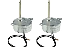 CONQUERALL 2PCS TYC-40 Synchronous Motor AC 12V 5RPM CW/CCW Shaft 46mm For Christmas Tree decorative colored lights LED light