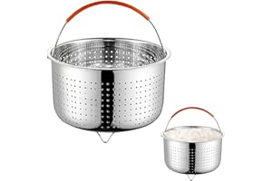 HAMON Dampftopf, Edelstahl Dampfgarer Dampfeinsatz Topfteiler Gemüseeinsatz Topf Dampfgarer Topf Siebeinsatz für Töpfe Kocheinsatz für Kochtöpfe, Schnellkochtopf Dünsten von Gemüse Früchte Eier (21.5 cm)