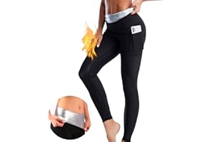 Nano Hertz Sauna Sweat Suit Weight Loss Shapewear Shorts with Pockets Waist Trainer Workout Body Shaper Sweatsuit Exercise Fitness Gym Women Girls