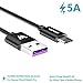 Produktbild USB C kabel Wofalo supercharge(5A) High-Speed ladekabel Usb typ C 3.0 Nylon schnell aufladen Datenkabel für HuaWei mate9/9pro/p10/p10 plus/Nexus5x 6p/Nokia N1/LG G5/Samsung S8/Sonny usw alles type-c Geräte(1m)
