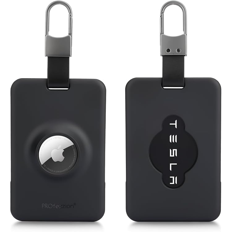 Étui De Protection Pour Carte Clé Tesla - Compatible Tous Modèles, En Cuir Synthétique, Avec Anneau Pour Porte-clés