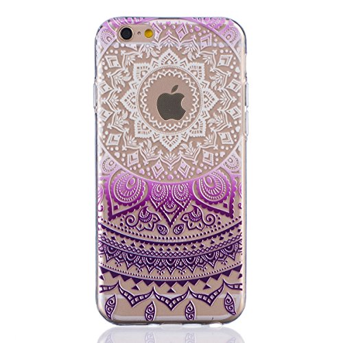 Funda iPhone 6 PLUS 6S PLUS XiaoXiMi Carcasa Transparente de Silicona Clear Soft TPU Silicone Case Cover Bumper Funda Protectora Carcasa Blanda Caso Suave Flexible Caja Delgado Ligero Casco Anti Rasgu  os Anti Choque Funda con Patr  n de Dise  o   nico para iPhone 6 PLUS 6S PLUS - Mandala Blanco P  rpura Funda iPhone 6 PLUS 6S PLUS XiaoXiMi Carcasa Transparente de Silicona Clear Soft TPU Silicone Case Cover Bumper Funda Protectora Carcasa Blanda Caso Suave Flexible Caja Delgado Ligero Casco Anti Rasgu  os Anti Choque Funda con Patr  n de Dise  o   nico para iPhone 6 PLUS 6S PLUS - Mandala Blanco P  rpura