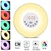 Produktbild Amagle Wake Up Light Wecker Lichtwecker Geschenk Wecker mit Licht Reisewecker Nachtlicht 10 Helligkeitstufen und 7 Lichtfarben auswählen zur einen schönen Morgen ideal für Kinder, Geburtstag und Urlaub Geschenk (Sonnenaufgangssimulator, Sonnenuntergangsfunktion mit UKW Radio)