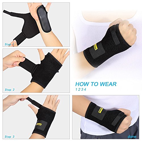 Yosoo Handgelenkschiene, Handgelenkbandage, Handgelenkstütz, ideal für Sport, nur für recht Hand - 7