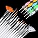 Ardisle 20pcs Nail Art Designing Painting Dotting Drawing Dot Pen Brushes Tool Kit Set -Package Content: 3 pcs Drawing Tools 7 pcs Painting Tools (also can use as gel nail curing brush) 2 pcs Liners 1 pcs Dotting Tool 2 pcs Fan brushes for nail art effect (also can use as eye shadow brush) 5 pcs 2-ways Nail Art Tool Dotting Pens
