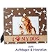 Price comparison product image 3-D Effekt _ Fotorahmen / Bilderrahmen - " I love my Dog ( ich liebe meinen Hund ) " - Foto bis 10 x 15 cm - zum Aufhängen & Hinstellen & Aufstellen - aus Holz - Wandbilderrahmen & Tischausteller - GROSS - Bilder - Haustiere - Hunde Welpen / Hundewelpe - Haustier / Deko für Kinder + Erwachsene - Kinderzimmer - Kind Tisch Stehrahmen - Rahmen Bildern - Querformat Collage - Tiere / Mädchen - 10 x 15 / 9 x 13 / Holzbilderrahmen - Jungen - Kinderbilderrahmen / Baby Babybilderrahmen - Fotos - Welpe