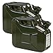 2er Set 10 Liter Benzinkanister Metall GGVS mit Sicherungsstift oliv/grün Armee