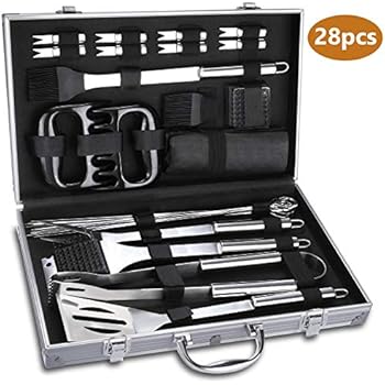 LARS360 18-teilig Edelstahl Grillbesteck-Set Barbeque Grillzubehör