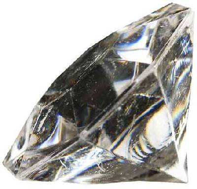 Deko - Diamanten. Größe ca 32 mm. 10 Stück. Farbe: Farblos NATUR