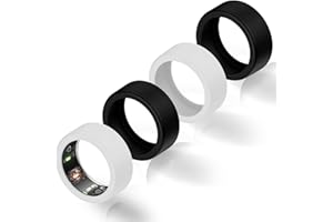 TIRYNS 4 Pièces Silicone Anneau Case Intelligent Anneau Protector Compatibles avec Oura Ring Gen 4/Oura Ring Gen 3/Galaxy Ring/Ultra Human Ring Air/RingConn Anti-Chute pour Working Out(S für 6/7/8/9/10)