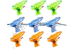 O-Kinee Pistole ad Acqua,9 PCS Mini Pistola ad Acqua,Squirt Pistola di Plastica,Pistola ad Acqua all'aperto Mini Bambini Giocattolo Trasparente Piccola Pistola a Spruzzo (9 PCS)
