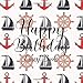 Produktbild Happy Birthday Guest Book: Red Blue Nautical Boats - Signing Celebration Guest Book w/ Photo Space Gift Log-Party Event Reception Visitor Advice ... Memories-Unique Accessories Idea Scrapbook