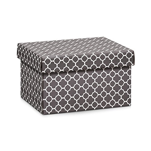Zeller 17512 Aufbewahrungsbox, Pappe, grau, 21x26x15cm