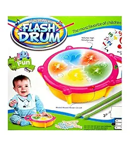 Gifts Online Multicolour Musical Flash Drum - Best Gift for Kids