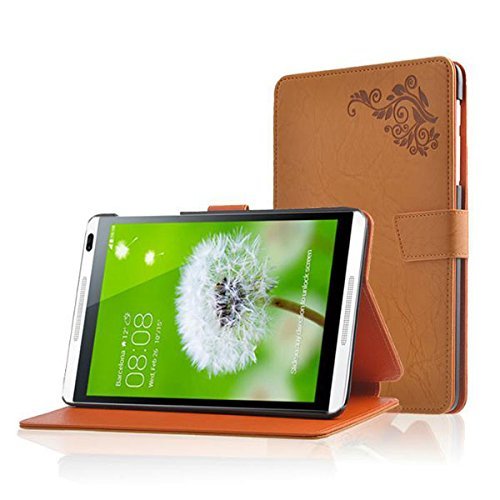 Huawei M1 8.0 Schutzhülle,Dolextech slim-Buch PU Leder tasche/case/ hülle/Schutzhülle Abdeckungsstandplatz mit Magnet-Druckknopfverschluss / Stifthalter (For Huawei M1 8.0) (orange)