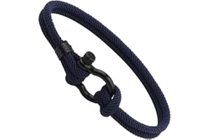 XCSM Mens Nautical Rope Braided Bracelet with Clasp for Mens Womens Unisex Friendship Bangle Wristband Handmade String Woven Cuff Bracelet