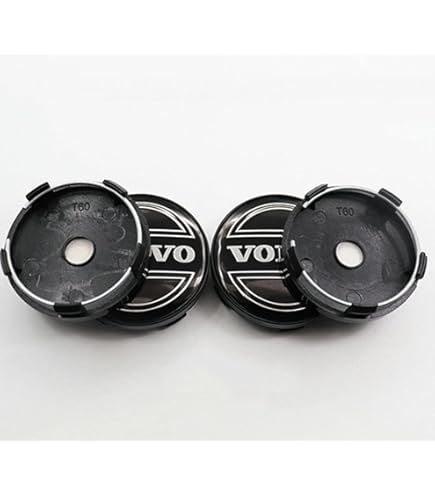 Coprimozzo Volvo Nero Lucido - Set Originale 32147649 - Foto 4