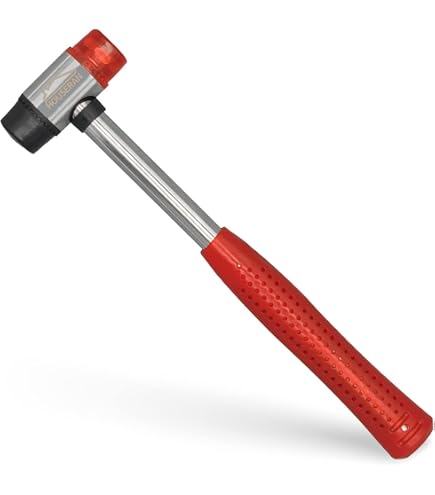 C&T 5LB Dead Blow Hammer – One-Piece PVC Body, Steel Shot Fill, Ergonomic Anti-Vibe Grip, Spark & Rebound Resistant, For Auto, Carpentry & Tile
