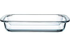 NUTRIUPS Glass Baking Dish for Oven, 3.5L Rectangular Glass Lasagne Dish, Oblong Roasting Dish